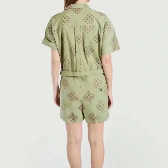 Laurence bras French printed playsuit romper in green paisley print in size 1 - Picture 7 of 12